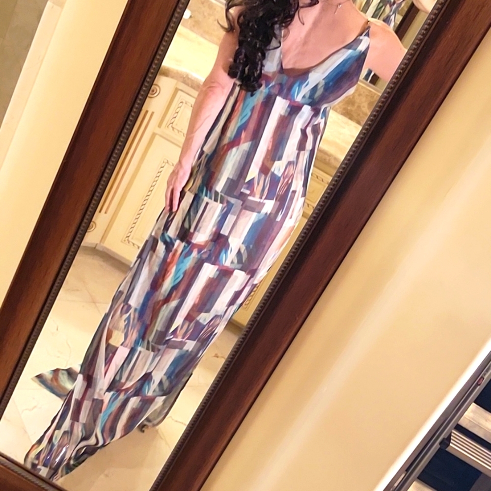 Loja 18 Brazilian Multi-colored Maxi Dress, XS/S - Picture 10 of 16